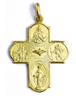 Four Way Medal Cross Sterling Silver Small
