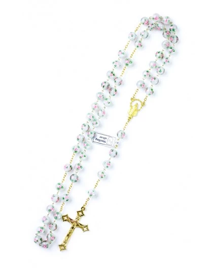 Pale White And Rose Murano Glass Gold 2 Pale White And Rose Murano Glass Gold - Image 2