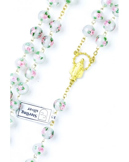 Pale White And Rose Murano Glass Gold 3 Pale White And Rose Murano Glass Gold - Image 3