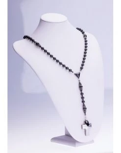 Total Black Matte Onyx & Crucifix Rosary Black Strass -vaticangift online store unnamed file 75