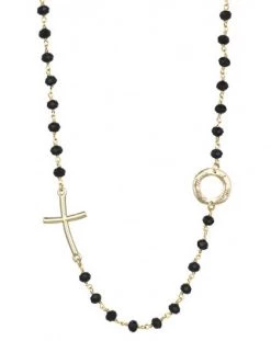 Crystal Necklace With Design Crucifix And Center - Black - Metal Gold 5 Crystal Necklace With Design Crucifix And Center - Black - Metal Gold -vaticangift online store unnamed file 755