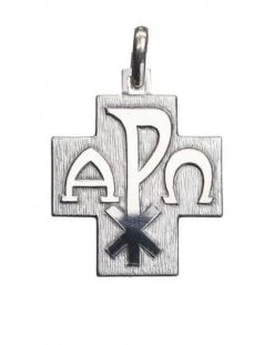 Alpha Omega Cross Pendant Sterling Silver