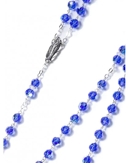 Blue Crystal Rosary 3 Blue Crystal Rosary - Image 3