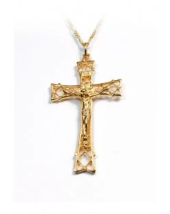 The Net Crucifix - Gold 24 Kt Plated