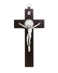 St. Benedict Crucifix Dark Wood - Prestige Series