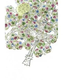 All Silver Coloured Strass Precious Rosary