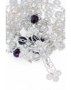 Air Filigree And Violet Crystal Rosary