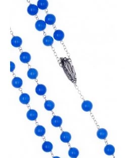 Agate Blue Agate Rosary, Sterling Silver 6 Agate Blue Agate Rosary, Sterling Silver -vaticangift online store unnamed file 933