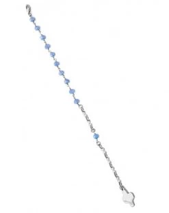 Crystal Bracelet With Design Crucifix - Sky Blue