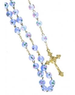 Sky Blue Murano Glass Rosary 6mm Gold Plated 6 Sky Blue Murano Glass Rosary 6mm Gold Plated -vaticangift online store unnamed file 982